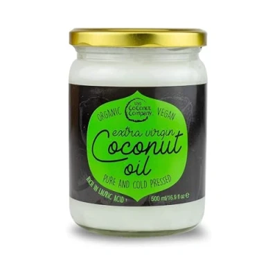 Image of Organic Extra Virgin Coconut Oil 500ml , Raw, Pure, Cold Pressed, Vegan, GM Free, Gluten for Hair, Skin, Unrefined