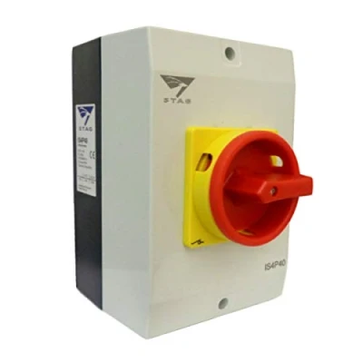 Image of Stag IS4P40 Enclosed Rotary Isolator Switch IP65 4 Pole 40 Amp