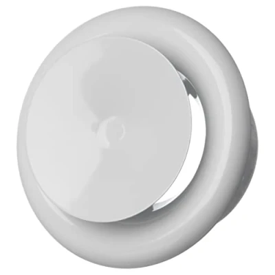 Image of Ø 80mm / 3 inch White Metal Diffuser with Mounting Ring Supply Air Valve Ventilation Cover