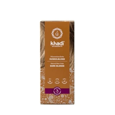 Image of khadi dark BLOND natural Hair Color, Colours your to a cool, ashy blonde, without any red content, dye 100% plant based, &amp; vegan, certified cosmetics, 100g