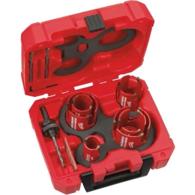 Image of Milwaukee Big HAWG (4932464939) Multi Material 6 Hole Saws 10 Piece