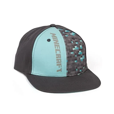 Image of Minecraft Cap for Boys Baseball Gamer Gifts Teenagers Kids Snapback Small Medium Grey
