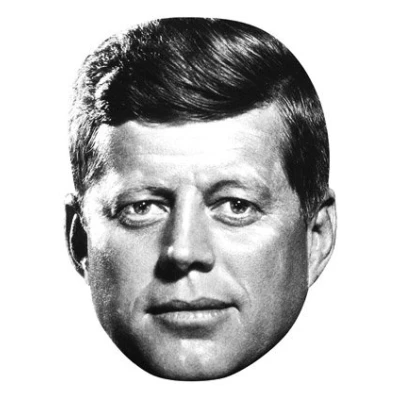 Image of FoxyPrinting President Jf Kennedy Celebrity Cardboard Party Face Mask Fancy Dress
