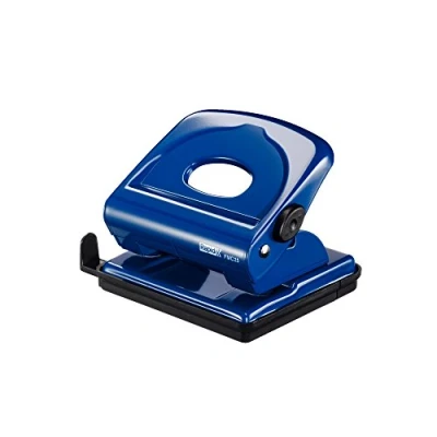 Image of Rapid FMC25+ 2 Hole Punch, Punches up to 30 Sheets, Adjustable Guide Bar, Metal, Blue, 5000283