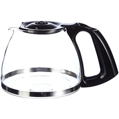 Image of Moulinex FH900110 Jug with lid and anti drip system, Glass, Black/Transparent, 1.25 liters, For Subito filter coffee makers (FG110800 FG110510)