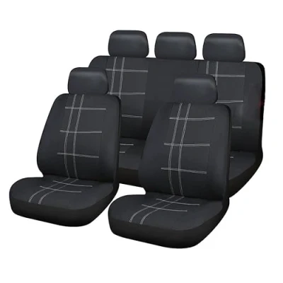 Image of UKB4C Black Full Set Front &amp; Rear Car Seat Covers for I30 All Years