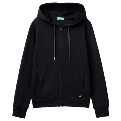 Image of United Colors of Benetton Women&#039;s Jacket C/CAPP M/L 3J68D500J Hoodie, Black, L