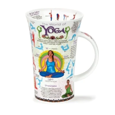Image of Dunoon Glencoe 0.5 Litre Fine Bone China Mug World of Yoga
