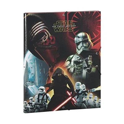 Image of Star Wars VII: The Force Awakens Kylo Ren, Captain Phasma and Stormtrooper Army Folder with 3 Flaps (Black)
