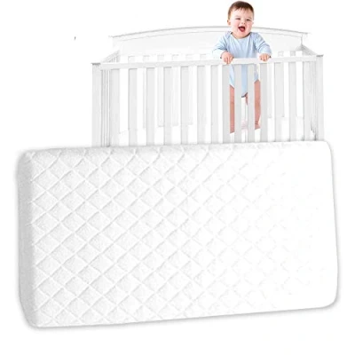 Image of Porter and Lambert New Baby Travel Cot Foam/Mattress Waterproof Cover Extra Thick Quilted Fits Most Graco/M&amp;P Toddler Cots, Breathable Anti allergenic 95x65x5cm