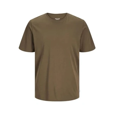Image of JACK &amp; JONES Men&#039;s Jjeorganic Basic Tee Ss O Neck Noos T Shirt, Canteen, M