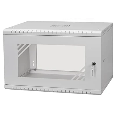 Image of Stalflex Server Rack Data Cabinet 19 inch 6U 450mm Heavy Duty Steel Network Equipment &amp; compatible with Shelf and Rails Hard Glass Door