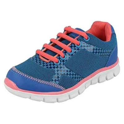 Image of Reflex Children&#039;s Casual Trainers Blue Textile UK Size Child 13 EU 32 US 1