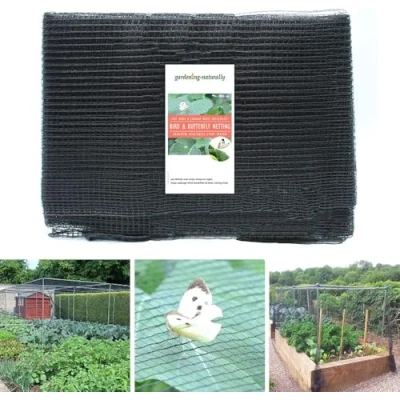Image of Black Butterfly Netting Soft Brassica Stop Cabbage White Garden 6m x 10m