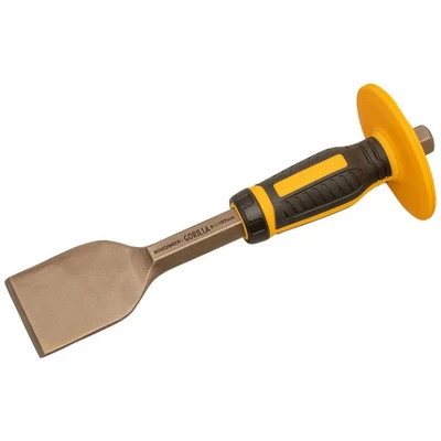 Image of Roughneck Gorilla ROU31924 Electrician&#039;s Bolster with Non Slip Hand Guard 57x279mm/2¼x11&quot;, Black Yellow