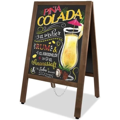 Image of VAIIGO A Board Pavement Sign Frame Chalkboard 43x85cm Double Sided Sandwich Signs Outdoor Blackboard for Restaurant, Business, Wedding(Medium)