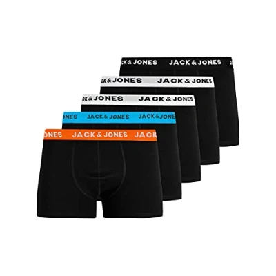 Image of JACK &amp; JONES JACHuey Men&#039;s Boxer Shorts, Pack of 5 Black L