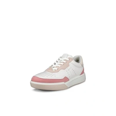 Image of ECCO Women&#039;s Street Court Sneaker, Old Rose/White/Rose Dust, 3/3.5 UK