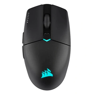 Image of CORSAIR KATAR ELITE WIRELESS Ultra Light FPS Gaming Mouse 10,000 DPI Symmetric Shape Up to 110hrs Battery iCUE Compatible PC, PS5, PS4, Xbox Black