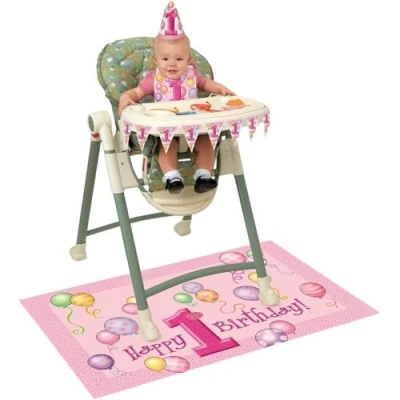 Image of Unique Party 1st Birthday High Chair Kit (One Size) (Pink)