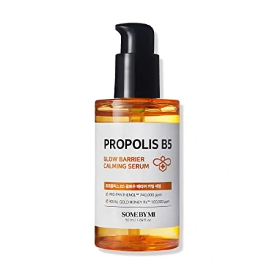 Image of SOME BY MI Propolis B5 Glow Barrier Calming Serum 1.69Oz, 50ml Made from and Panthenol for Glass Skin Oiliness Control, Radiance Preventing Breakouts Korean Care