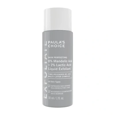 Image of Paula&#039;s Choice Skin PERFECTING 6% Mandelic Acid + 2% Lactic AHA Exfoliant Visibly Reduces Fine Lines and Wrinkles with &amp; All Types 30 ml