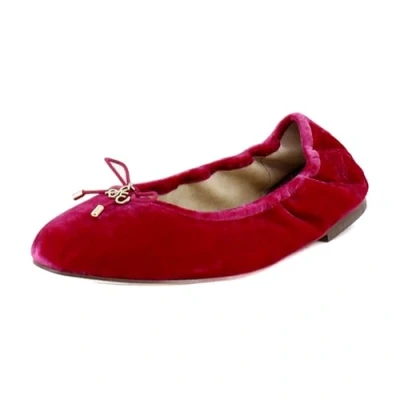 Image of Sam Edelman Women&#039;s Felicia Ballet Flat, Pink Topaz Velvet, 6.5 UK