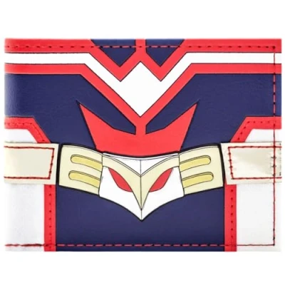 Image of My Hero Academia All Might Golden Age Costume Wallet Bi Fold ID &amp; Card Holder, Blue