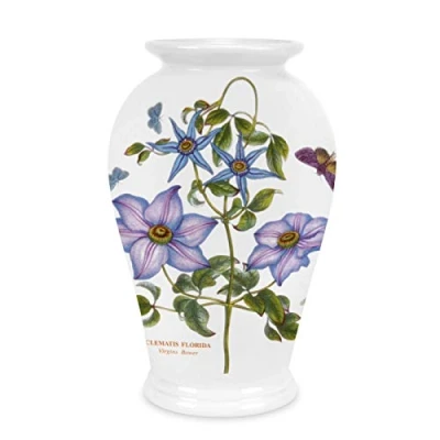 Image of Portmeirion Home &amp; Gifts BGHB58050 8&quot; Canton Vase Clematis, Ceramic