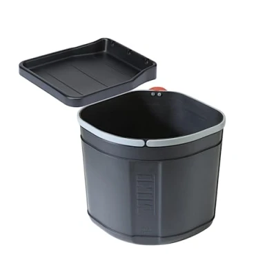 Image of FRANKE Waste Sorter Mini 121.0176.518, 17.0L, Black Rectangular Plastic, Manual Pull Out, Kitchen