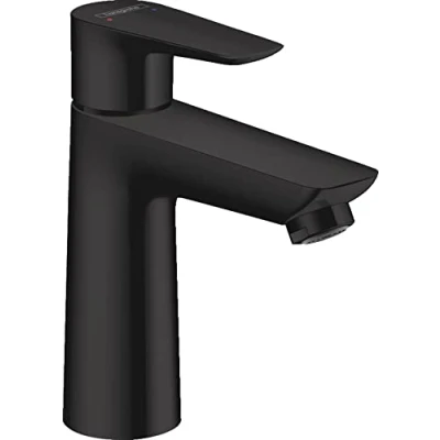 Image of Hansgrohe Single Lever Washbasin Mixer Tap, Matt Black, Spout Height, 110 mm
