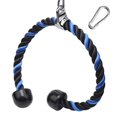 Image of Triceps Rope 70cm/90cm Machine Attachment Cable Nylon Braided Heavy Duty Tricep for Fitness with Non Slip HandlesTraining Multi Gym Workout,Biceps,Triceps,Gym or Home