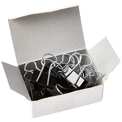 Image of Whitecroft Foldback Clip 19mm Black Ref 23701 [Pack of 10]