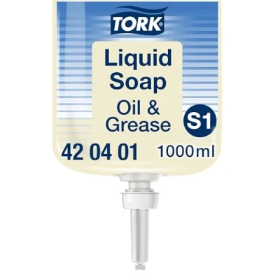 Image of Tork Oil and Grease Liquid Soap S1, Dermatologically Tested, 1 x 1000ml, 420401