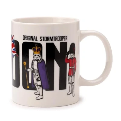 Image of Puckator The Original Stormtrooper London Porcelain Tea Coffee Mug Funny Home Accessories Cute Gifts for Girlfriend Large Mugs Men Women Hot Drinks Cups Presents Secret Santa Gift Cup Set