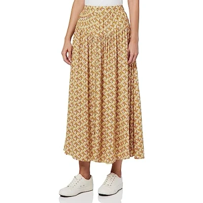 Image of Skirt maxi women City Block Button Up
