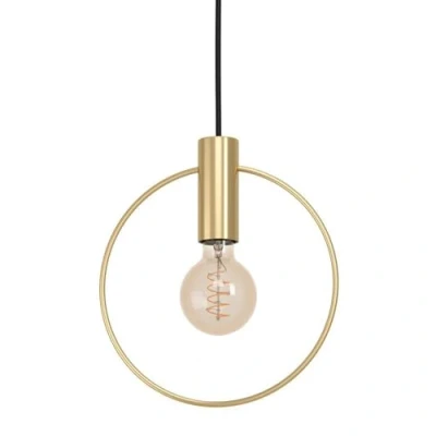 Image of EGLO Pendant lighting Manizales, elegant and minimalist ceiling light fitting made of brass, metal hanging lamp for dining living room, E27 socket