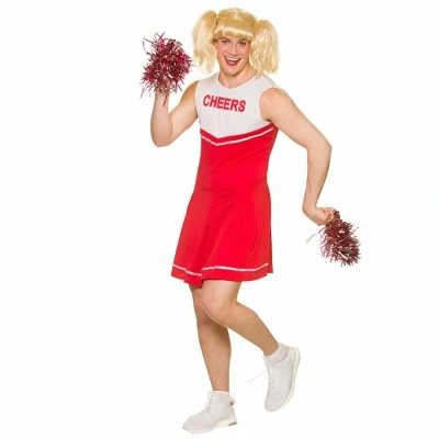 Image of Wicked Costumes Mens Hot Cheerleader Fancy Dress Costume X Large