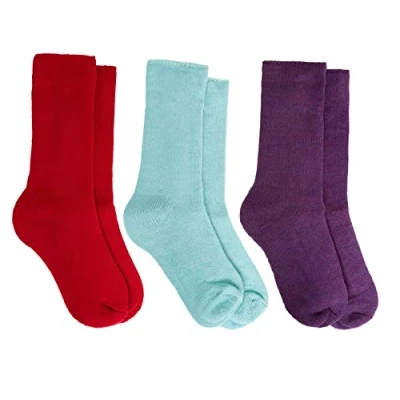 Image of Heatwave Pack Of 3 Womens Hot Socks Thermal Heavy Duty Ultimate Heat Work Boot Sock For Ladies 2.3 TOG, UK 4 7, Assorted