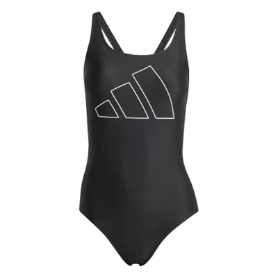 Image of adidas Female Big Bars X Back Swimsuit 42 Black/White