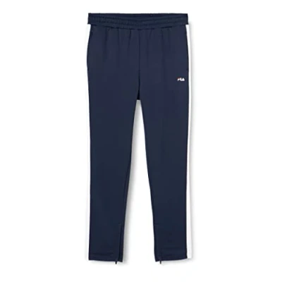 Image of FILA Men&#039;s Stevenson Track Slacks, Black iris Bright White, S