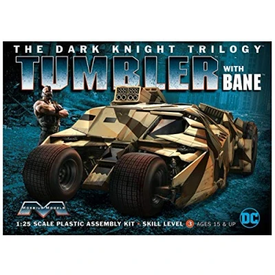 Image of BATMAN Moebius MMK967 1:25 Scale Dark Knight Armoured Tumbler Model Kit with Bane Figure