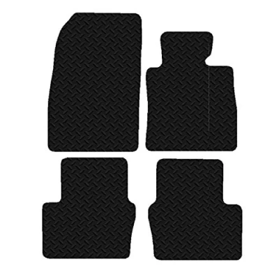 Image of Carsio Car Mats For Mazda 2 2015 Onwards 3mm 4pc Set Tailored Fit Rubber Floor Mat Complete Accessory Black Custom Fitted Anti Slip Backing, Heavy Duty &amp; Waterproof