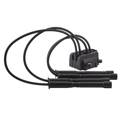 Image of 597083 ignition coil HELLA 5DA 193 175 821 4 pin connector 12V Block Coil, including cable RENAULT: CLIO 2, Kangoo I