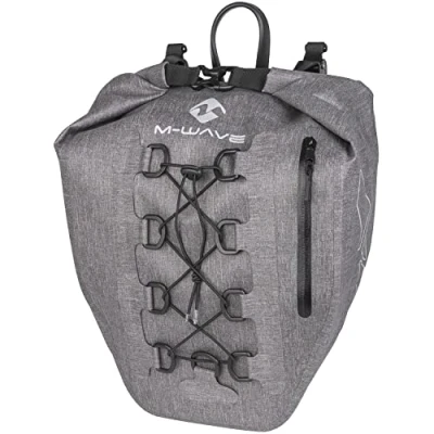 Image of M Wave &gt;Suburban Carry&lt; Bicycle Pannier Single Bag, Grey, approx. 33x14,5x61 cm