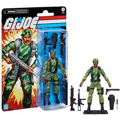 Image of G.I. JOE Classified Series Retro Cardback SGT. Stalker, Collectible 6 Inch Action Figure with 8 Accessories