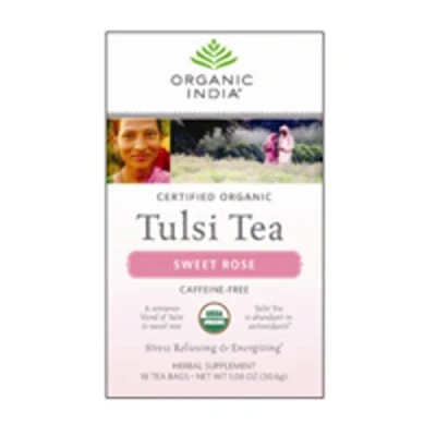 Image of Organic India Tulsi Tea Sweet Rose 18 Bags