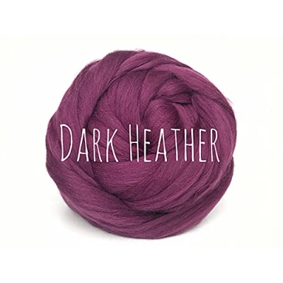 Image of Chunky Wool Dark Heather for arm Knitting Blanket Weaving Felting Jumbo Yarn Giant Soft 250g (0.55lb)