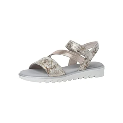 Image of Jana Softline Women&#039;s 8 28663 20 Sandal, Grey Flower, 4 UK