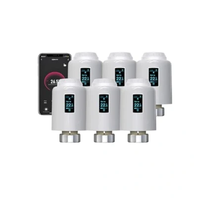 Image of Qiumi Zigbee Thermostat Radiator Valve,Remote control by smart life app, voice Alexa and Google Assistant (Oled Dsplay)